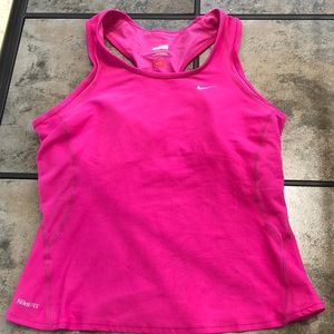 Nike Fit Dry tank top w/built in bra size Large